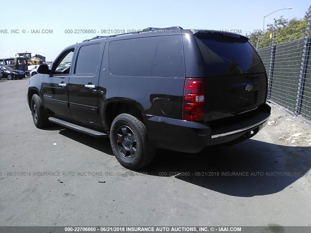 1GNSKJE70DR138659 - 2013 CHEVROLET SUBURBAN K1500 LT BLACK photo 3