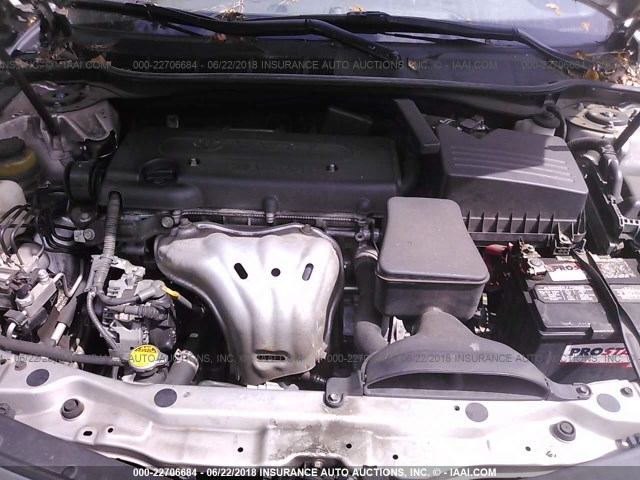 4T1BE46K79U877323 - 2009 TOYOTA CAMRY SE/LE/XLE SILVER photo 10