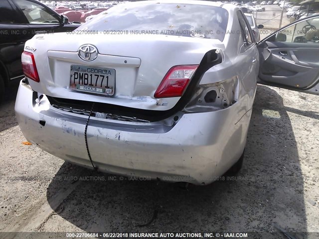 4T1BE46K79U877323 - 2009 TOYOTA CAMRY SE/LE/XLE SILVER photo 6