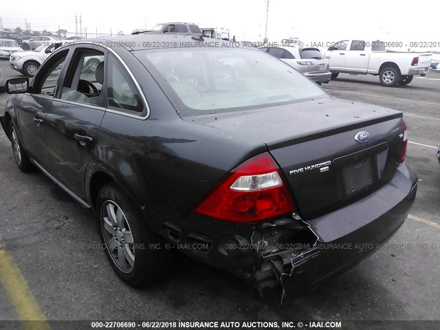 1FAFP27167G111031 - 2007 FORD FIVE HUNDRED SEL GRAY photo 3