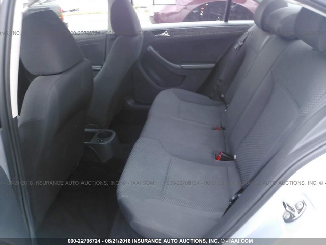 3VW2K7AJ0DM202047 - 2013 VOLKSWAGEN JETTA S SILVER photo 8