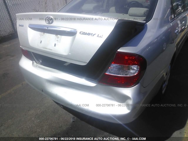 JTDBE32K430160963 - 2003 TOYOTA CAMRY LE/XLE GRAY photo 6