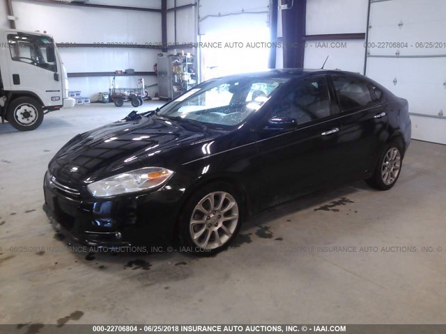 1C3CDFCH0DD258902 - 2013 DODGE DART LIMITED/R/T Dark Blue photo 2