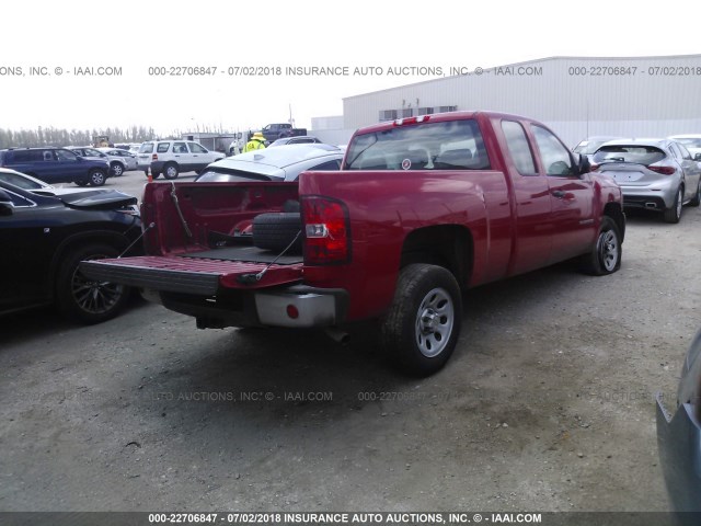 1GCRCPEX1BZ436058 - 2011 CHEVROLET SILVERADO C1500 RED photo 4