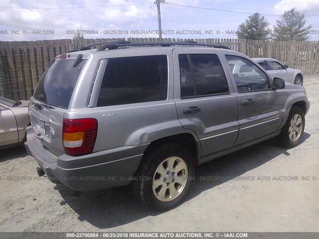 1J4GW48S41C704111 - 2001 JEEP GRAND CHEROKEE LAREDO SILVER photo 4