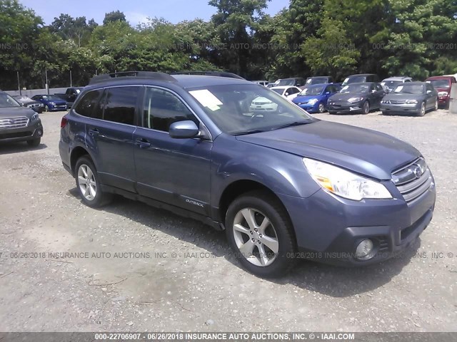 4S4BRBHC4D3243383 - 2013 SUBARU OUTBACK 2.5I PREMIUM BLUE photo 1