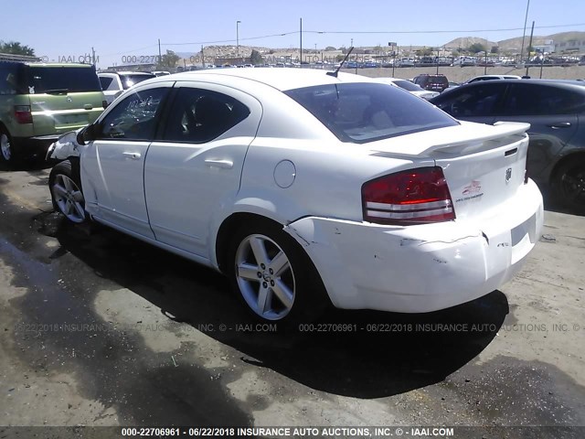 1B3LC56RX8N121027 - 2008 DODGE AVENGER SXT WHITE photo 3