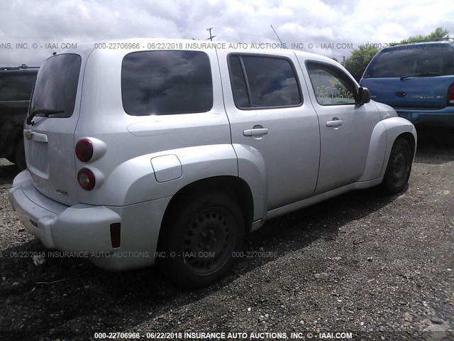 3GNBAADB8AS544724 - 2010 CHEVROLET HHR LS SILVER photo 4