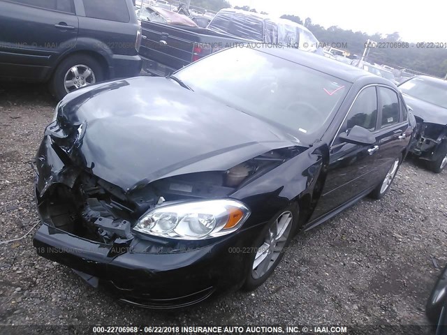 2G1WC5E37F1105142 - 2015 CHEVROLET IMPALA LIMITED LTZ BLACK photo 2