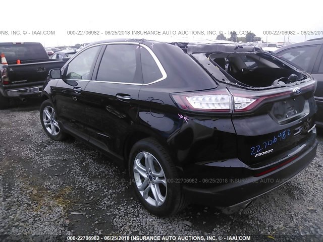 2FMPK3K98HBB97477 - 2017 FORD EDGE TITANIUM BLACK photo 3