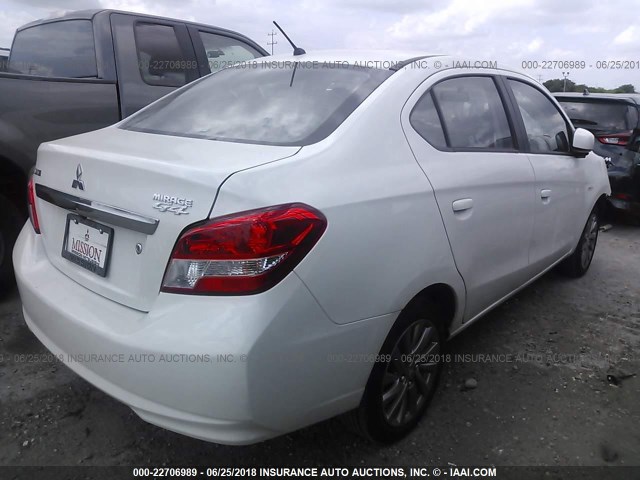 ML32F3FJ3JHF07752 - 2018 MITSUBISHI MIRAGE G4 ES Белый фото 4