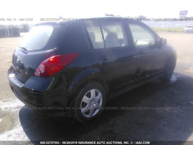 3N1BC13E97L445995 - 2007 NISSAN VERSA S/SL BLACK photo 4