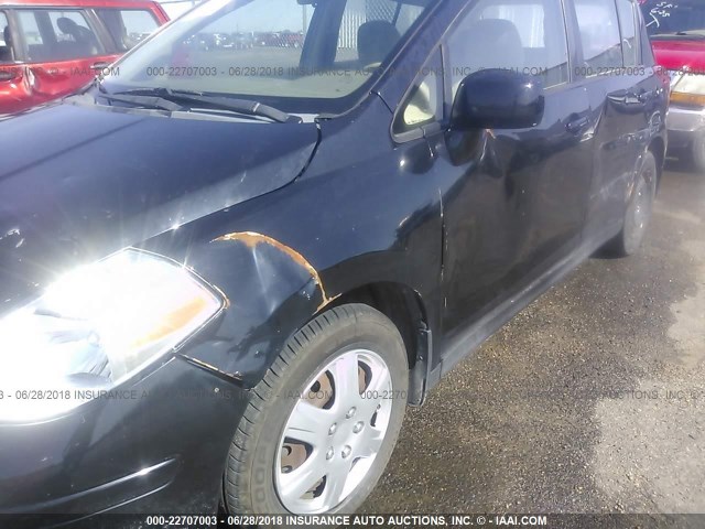 3N1BC13E97L445995 - 2007 NISSAN VERSA S/SL BLACK photo 6