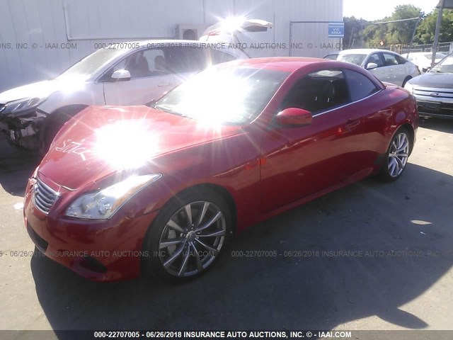 JNKCV66E29M723521 - 2009 INFINITI G37 SPORT RED photo 2