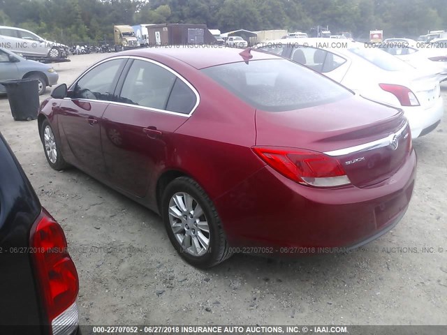 2G4GR5ER6D9134057 - 2013 BUICK REGAL RED photo 3