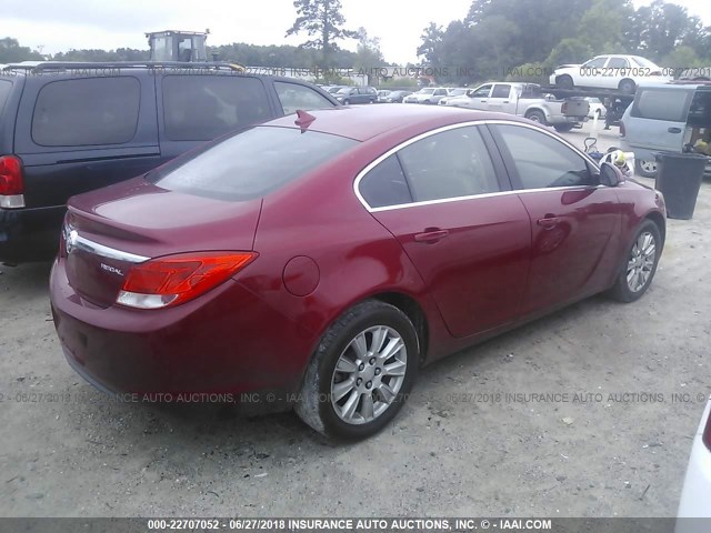 2G4GR5ER6D9134057 - 2013 BUICK REGAL RED photo 4