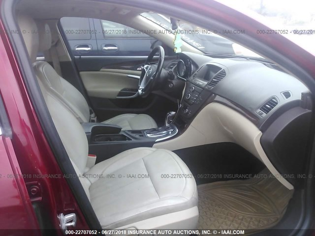 2G4GR5ER6D9134057 - 2013 BUICK REGAL RED photo 5