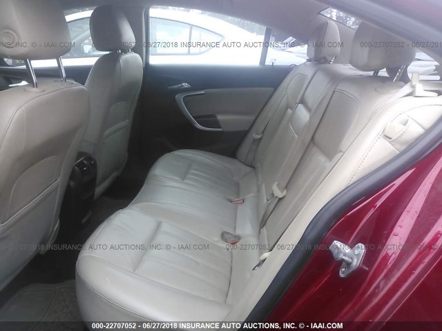 2G4GR5ER6D9134057 - 2013 BUICK REGAL RED photo 8