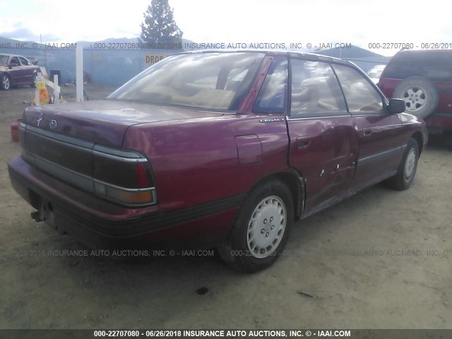 JF2BC65C7LH645354 - 1990 SUBARU LEGACY LS SPECIAL RED photo 4