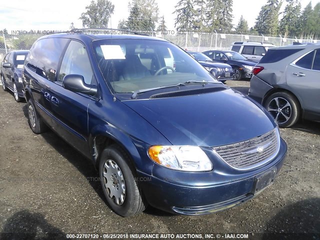 2C4GP44342R706659 - 2002 CHRYSLER TOWN & COUNTRY LX BLUE photo 1