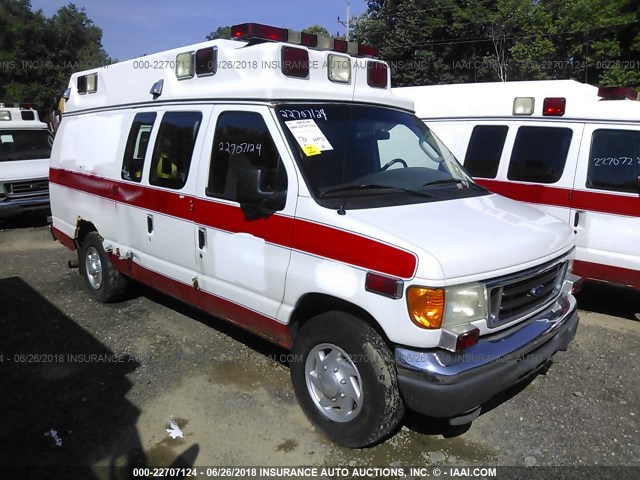 1FDSS34P86HB29718 - 2006 FORD ECONOLINE E350 SUPER DUTY VAN WHITE photo 1