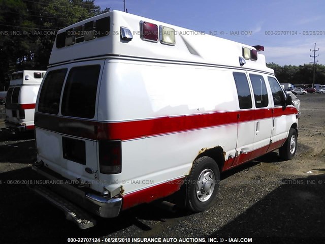 1FDSS34P86HB29718 - 2006 FORD ECONOLINE E350 SUPER DUTY VAN WHITE photo 4