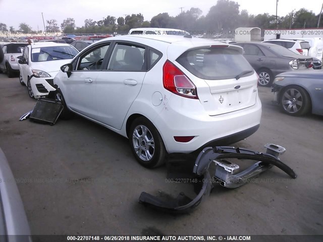 3FADP4EJXEM177090 - 2014 FORD FIESTA SE WHITE photo 3