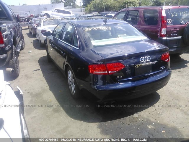 WAUFFAFL8AN034933 - 2010 AUDI A4 PREMIUM PLUS Dark Blue photo 3