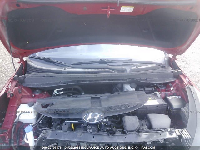 KM8JUCAC4BU192615 - 2011 HYUNDAI TUCSON GLS/LIMITED RED photo 10