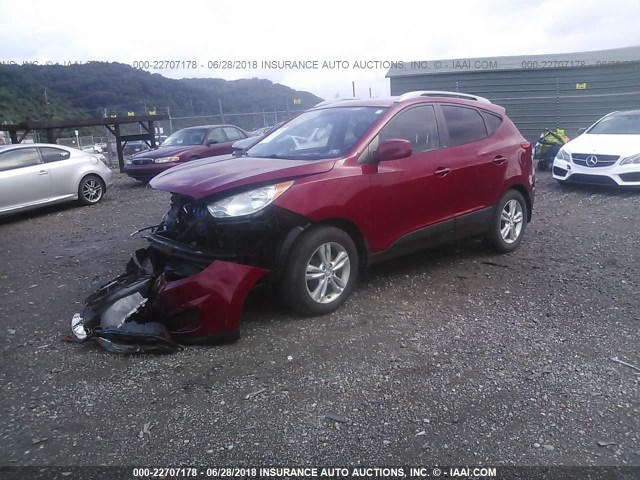 KM8JUCAC4BU192615 - 2011 HYUNDAI TUCSON GLS/LIMITED RED photo 2