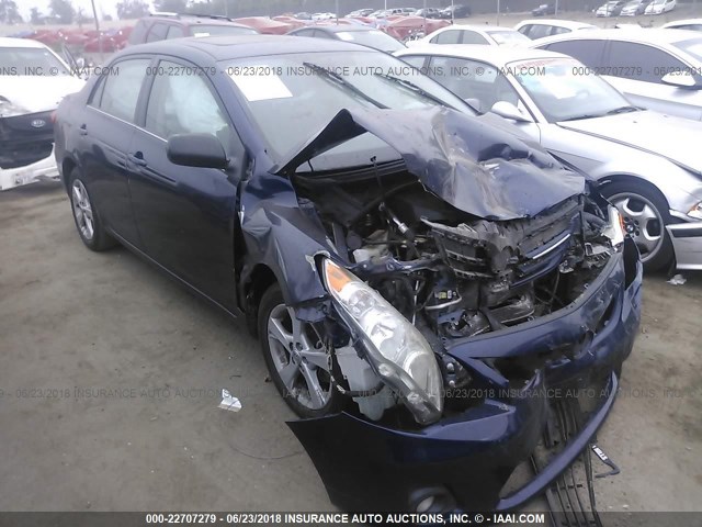 5YFBU4EE5DP118243 - 2013 TOYOTA COROLLA S/LE BLUE photo 1