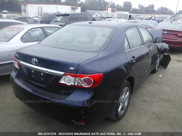 5YFBU4EE5DP118243 - 2013 TOYOTA COROLLA S/LE BLUE photo 4