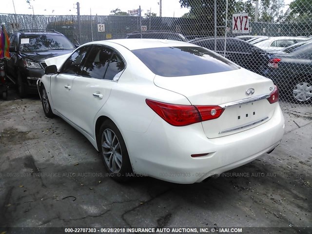 JN1EV7AP0HM736133 - 2017 INFINITI Q50 PREMIUM/SPORT/SE WHITE photo 3