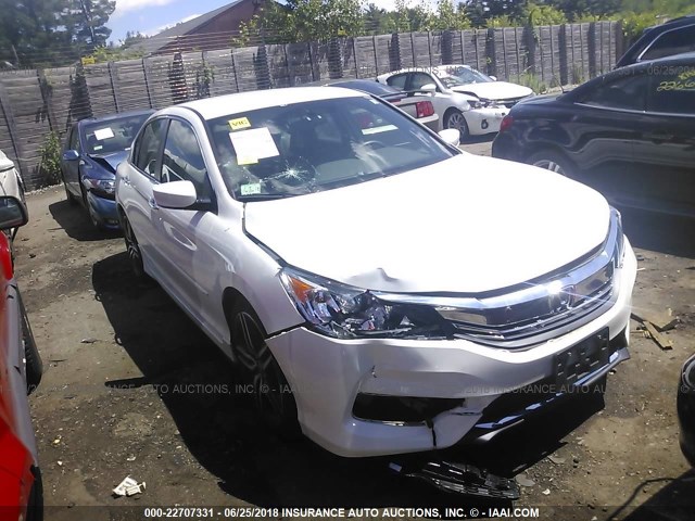 1HGCR2F5XGA090636 - 2016 HONDA ACCORD SPORT WHITE photo 1