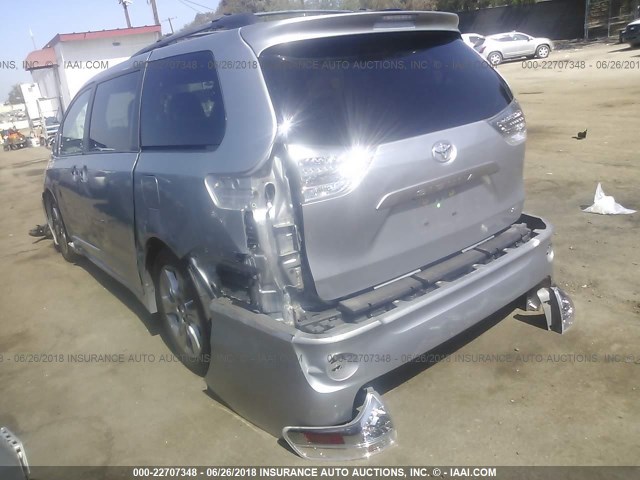 5TDXK3DC3CS232737 - 2012 TOYOTA SIENNA SPORT SILVER photo 3