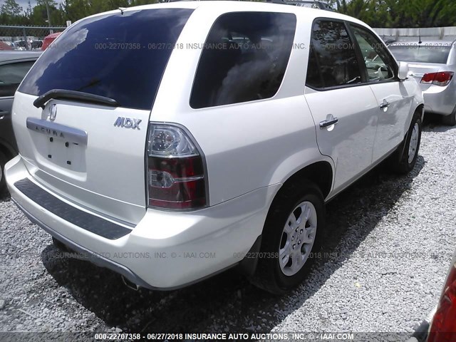 2HNYD18824H559844 - 2004 ACURA MDX TOURING WHITE photo 4