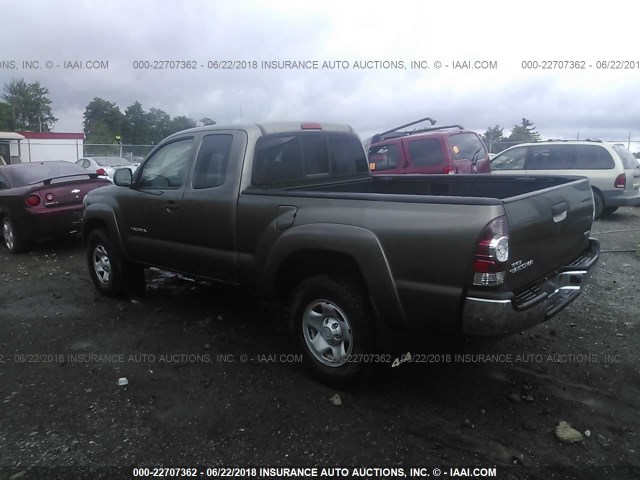 5TFUX4EN2BX006241 - 2011 TOYOTA TACOMA ACCESS CAB BROWN photo 3