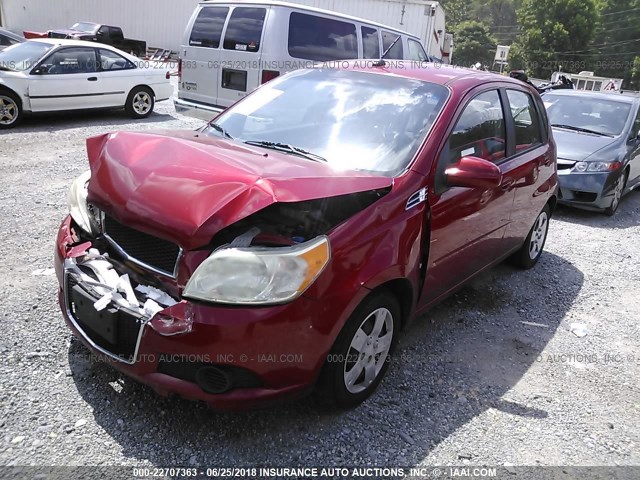 KL1TD66E39B309543 - 2009 CHEVROLET AVEO LS/LT 红色 照片 2