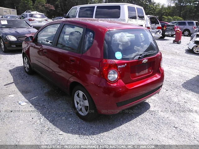 KL1TD66E39B309543 - 2009 CHEVROLET AVEO LS/LT 红色 照片 3