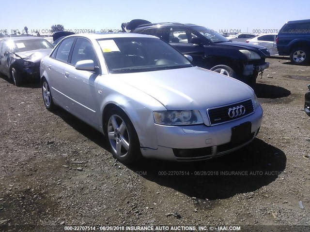 WAULC68E33A109829 - 2003 AUDI A4 1.8T QUATTRO SILVER photo 1