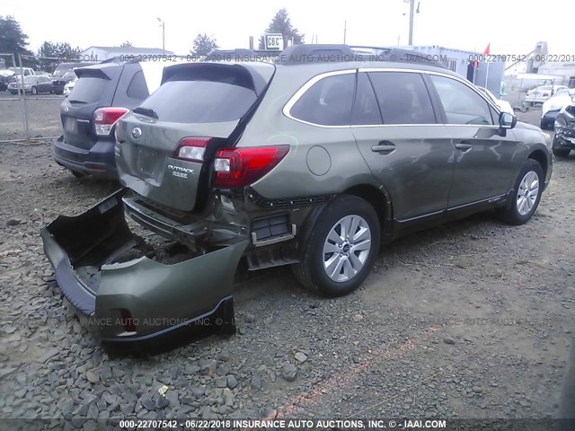 4S4BSACC7G3318989 - 2016 SUBARU OUTBACK 2.5I PREMIUM GREEN photo 4