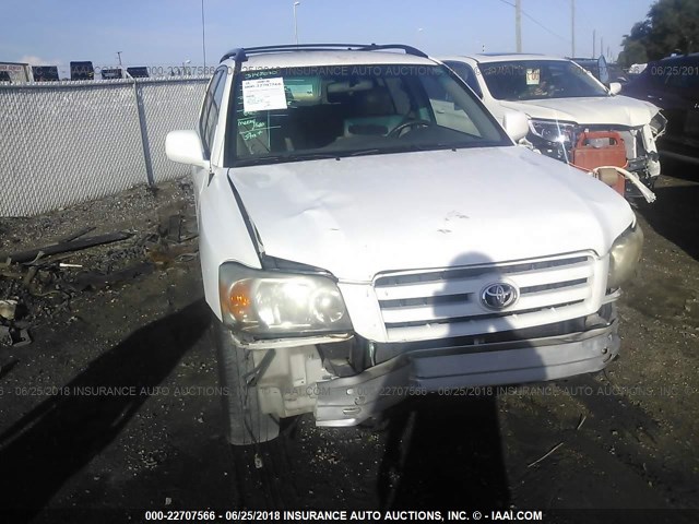 JTEGP21A860103362 - 2006 TOYOTA HIGHLANDER LIMITED WHITE photo 6