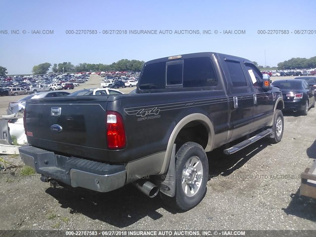 1FTWW31R38EB74795 - 2008 FORD F350 SRW SUPER DUTY GRAY photo 4