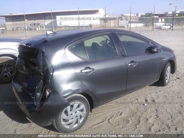 JTDKDTB36F1578676 - 2015 TOYOTA PRIUS C GRAY photo 4