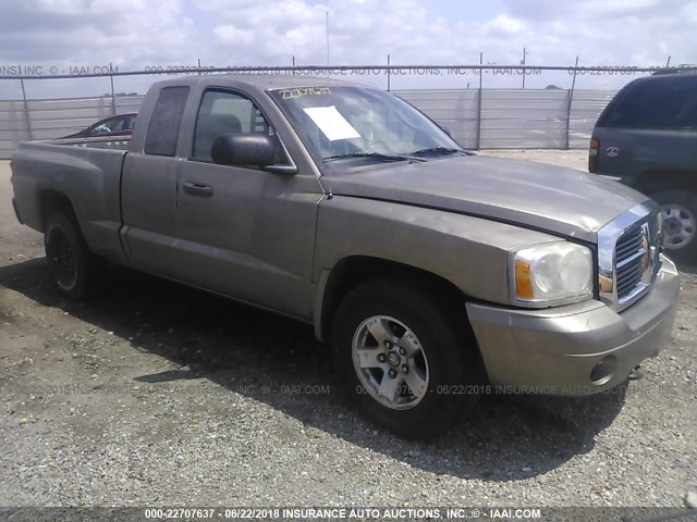 1D7HW42N36S621527 - 2006 DODGE DAKOTA SLT BEIGE photo 1