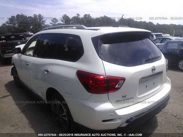 5N1DR2MM3HC645960 - 2017 NISSAN PATHFINDER S/SV/SL/PLATINUM 白色 照片 3
