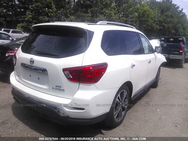 5N1DR2MM3HC645960 - 2017 NISSAN PATHFINDER S/SV/SL/PLATINUM 白色 照片 4