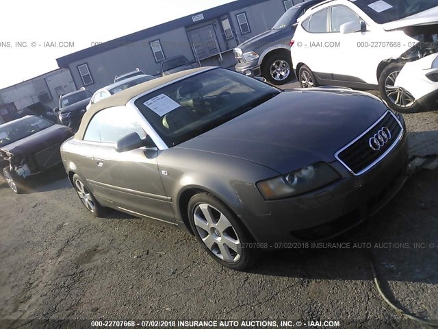 WAUAC48H44K005514 - 2004 AUDI A4 1.8 CABRIOLET TAN photo 1