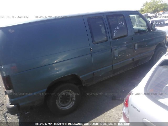 1FTFE2427VHA71465 - 1997 FORD ECONOLINE E250 VAN GREEN photo 4