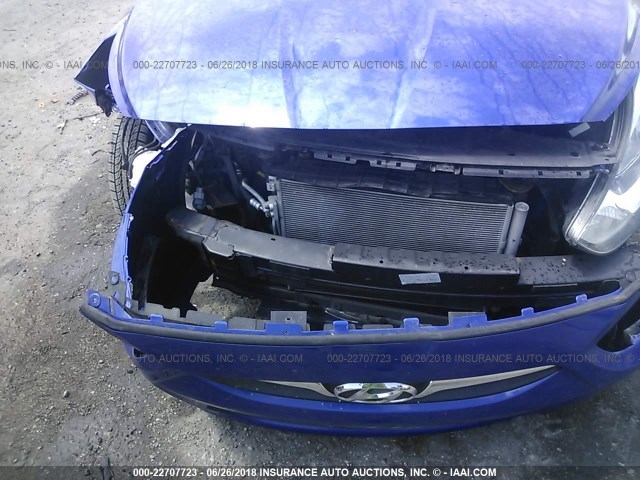 KMHCT5AE9CU053011 - 2012 HYUNDAI ACCENT GLS/GS BLUE photo 6